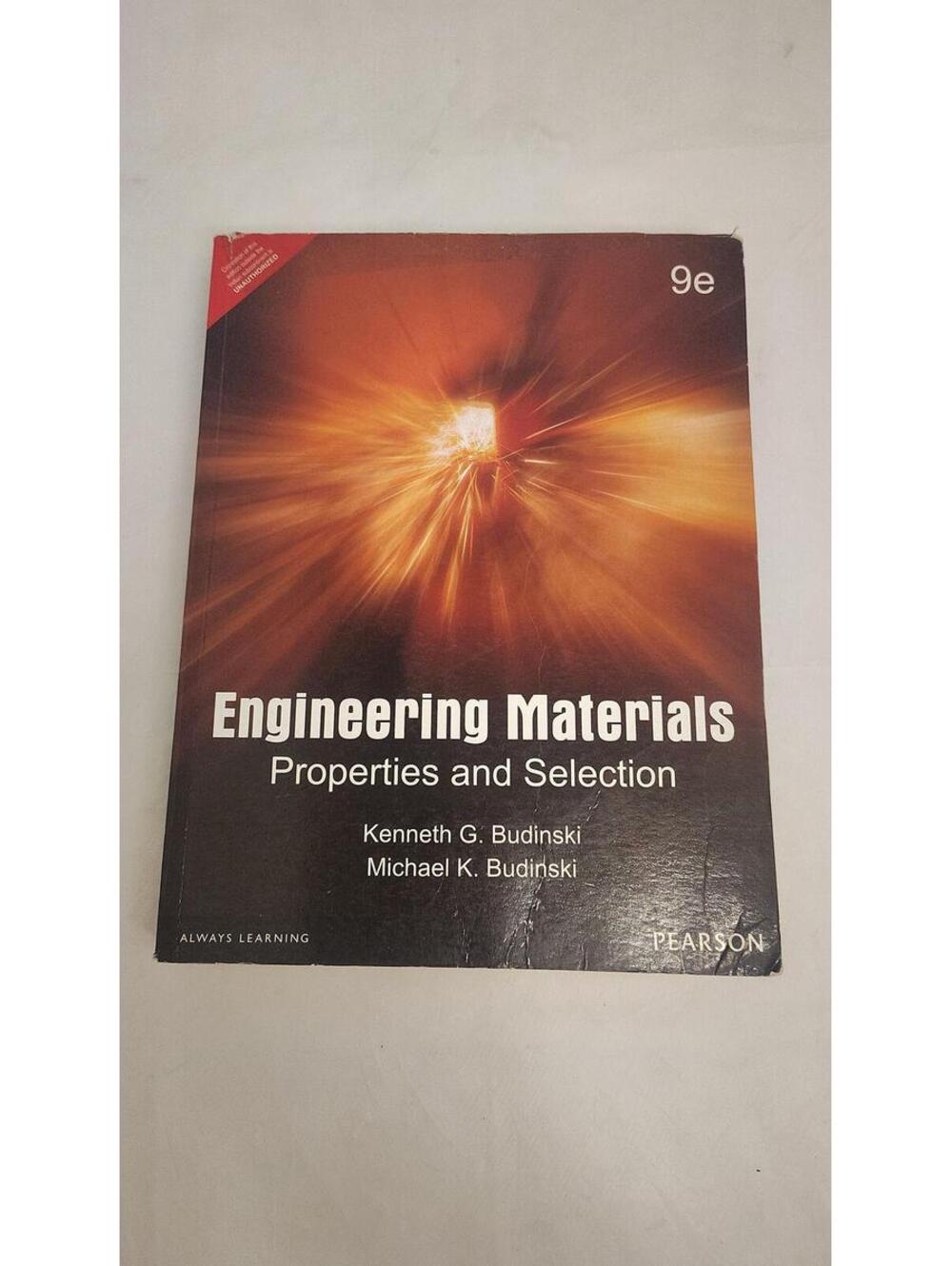Engineering Materials Properties and Selection 9th Ed Budinski Textbook